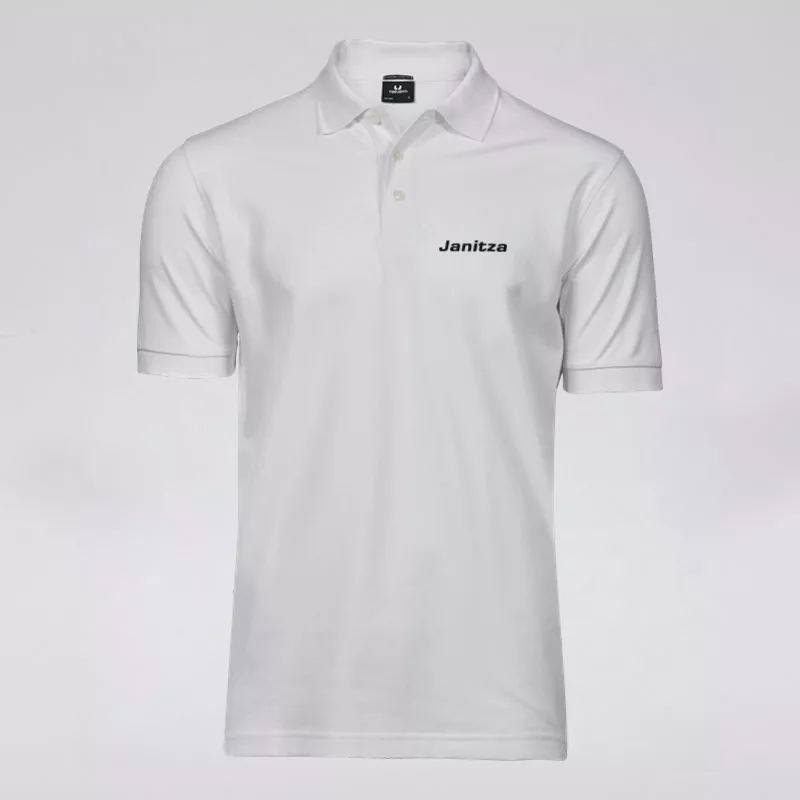 Teejay Poloshirt Herren, weiß / Teejay Polo shirt man, white